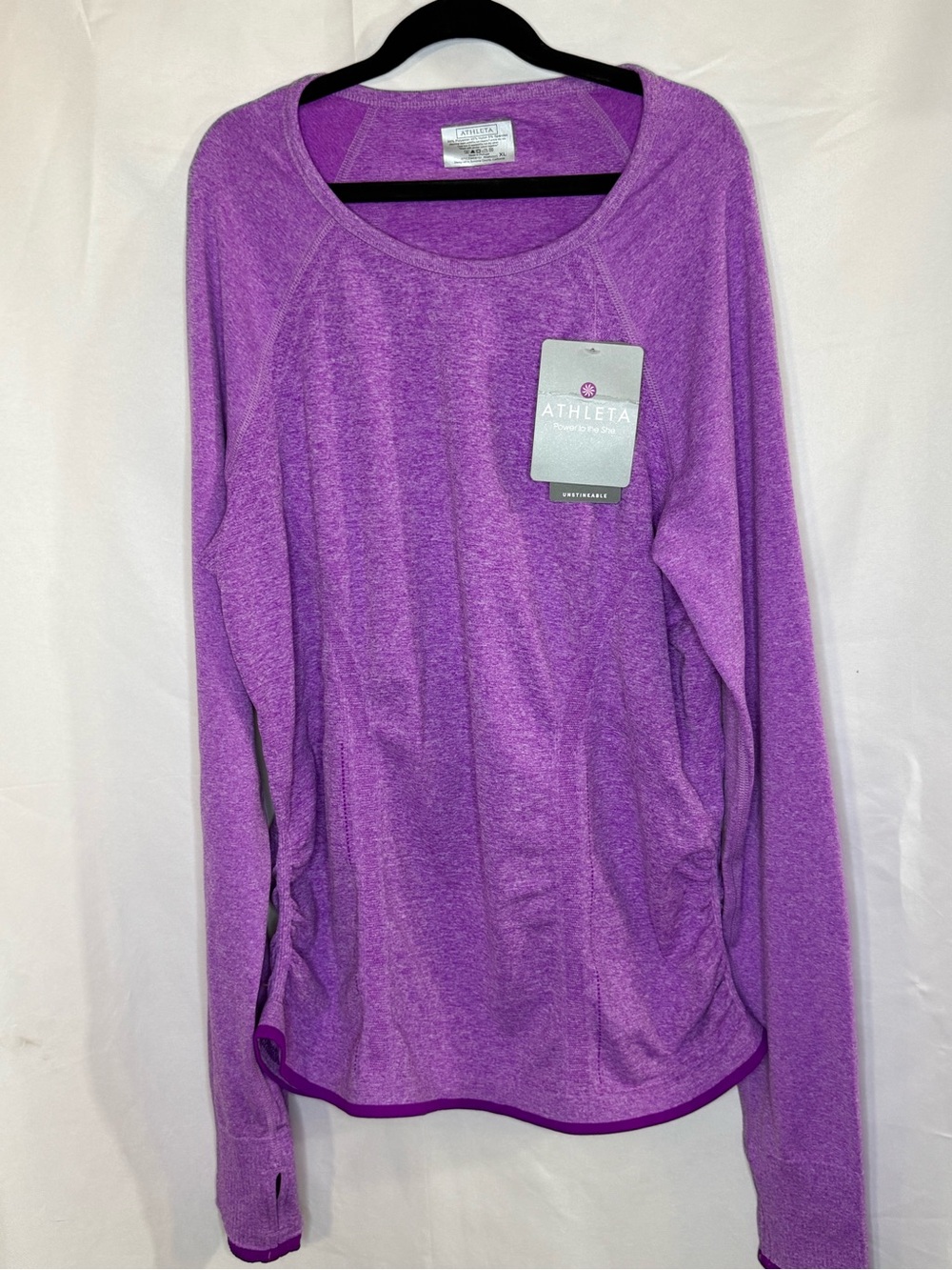 Athleta NWT Fastest Track Purple Long-Sleeve Performance Top